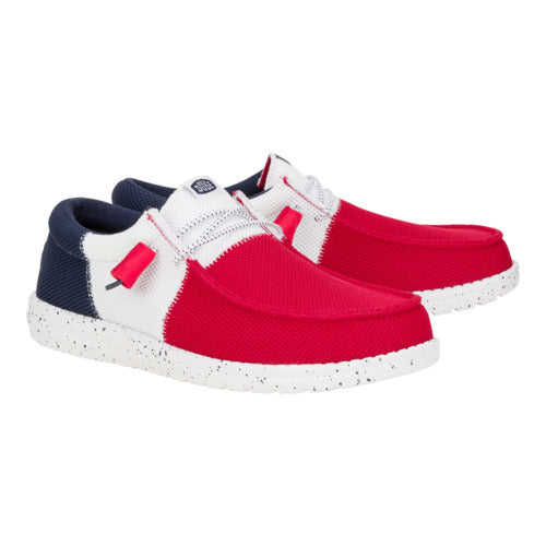 Wally Tri Varsity Mesh - Red/Navy - Image 2
