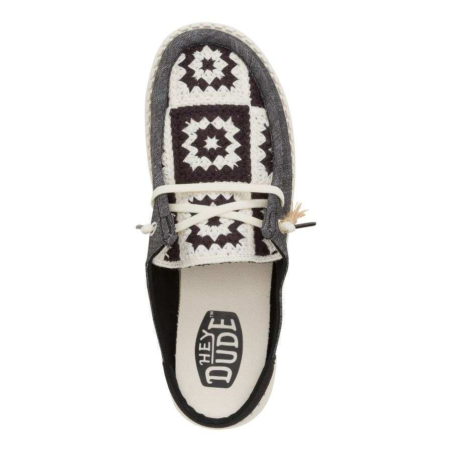 Wendy Slip Cottage Crochet - Black/Multi - Image 6