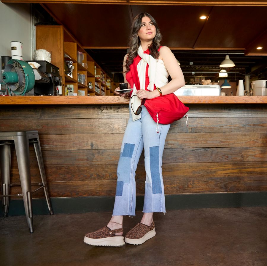 Delray Clog Suede - Brown Leopard - Image 8